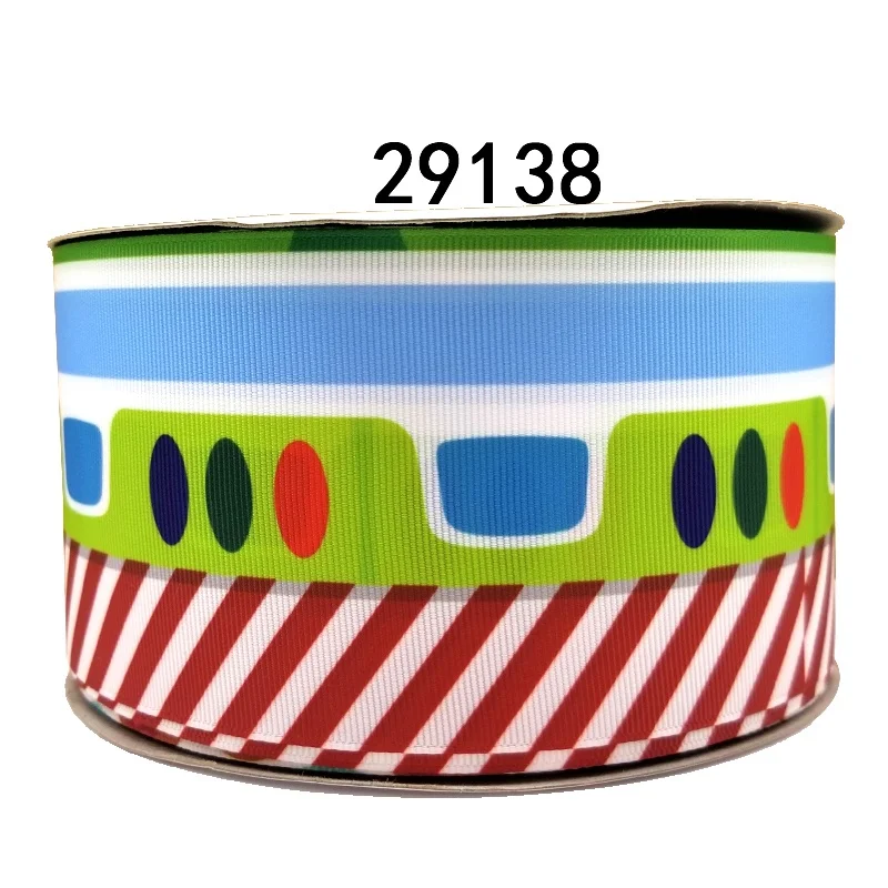 29138 50 ярдов мультфильм напечатанный grosgrain ленты 29142 - Цвет: 29138