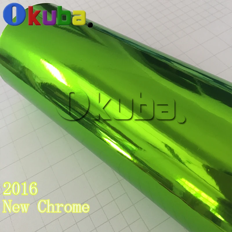 Новое поступление 2016 зеленая хромированная виниловая пленка зеркальная