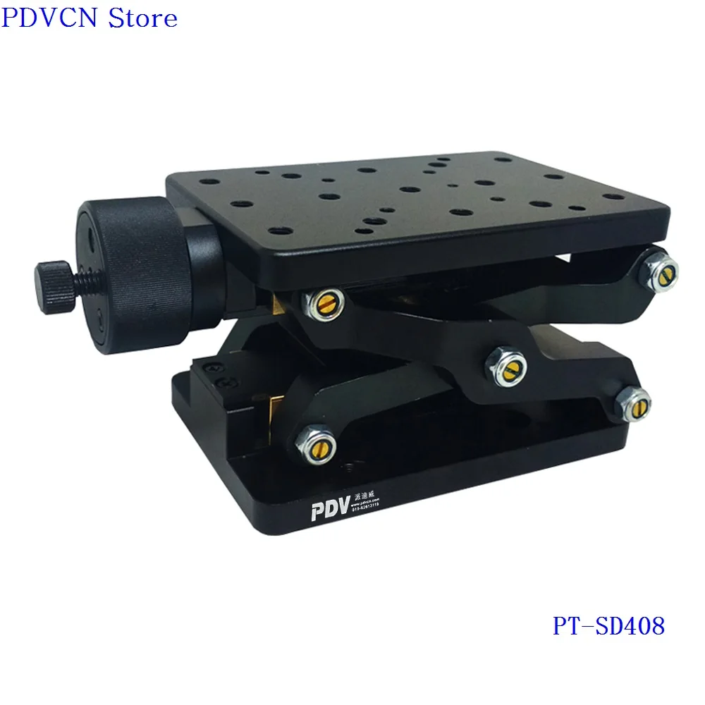PT-SD409 120 мм Руководство для путешествий Lab Jack z axis оптический подъемник, ручная оптическая раздвижная подъемная платформа с линейкой руководство лабораторная сцена