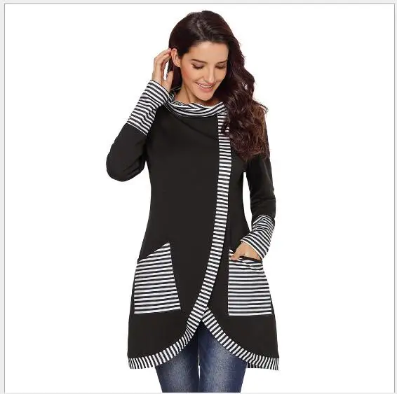 Женская толстовка 2018 Новая Осенняя с круглым вырезом длинным рукавом Толстовка в