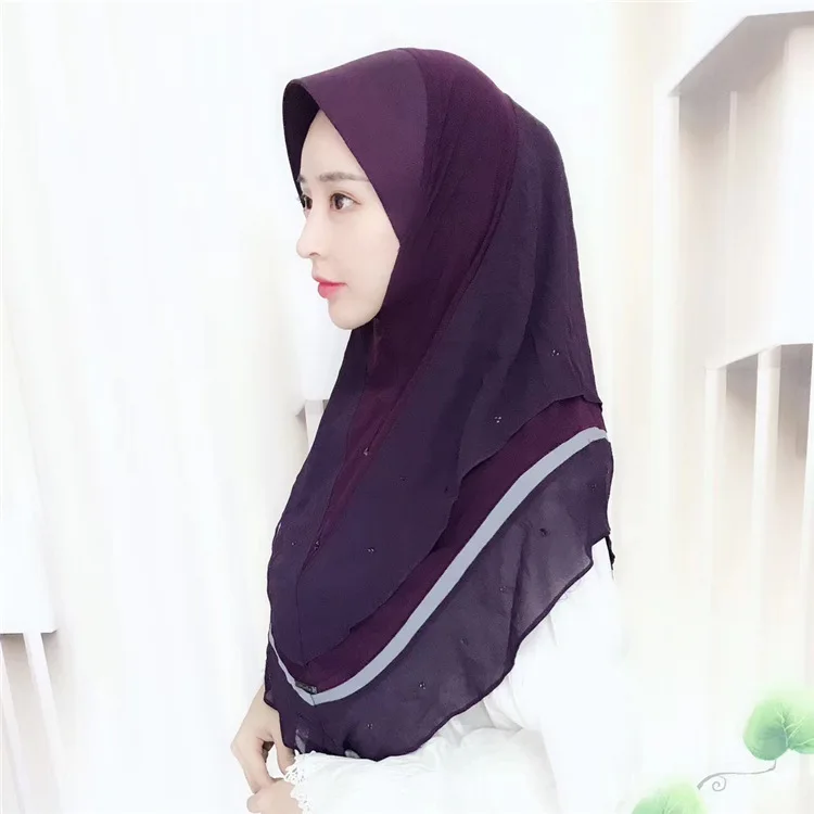 Платок для головы женщин модный шарф с геометрическим узором из шифона и