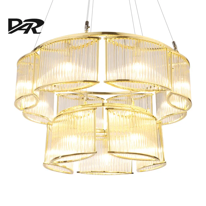 

Luxury Villa Project Lighting Crystal Chandelier Light Fixtures Gold/Chrome Post Modern Led Chandeliers Lights Hotel Restaurant