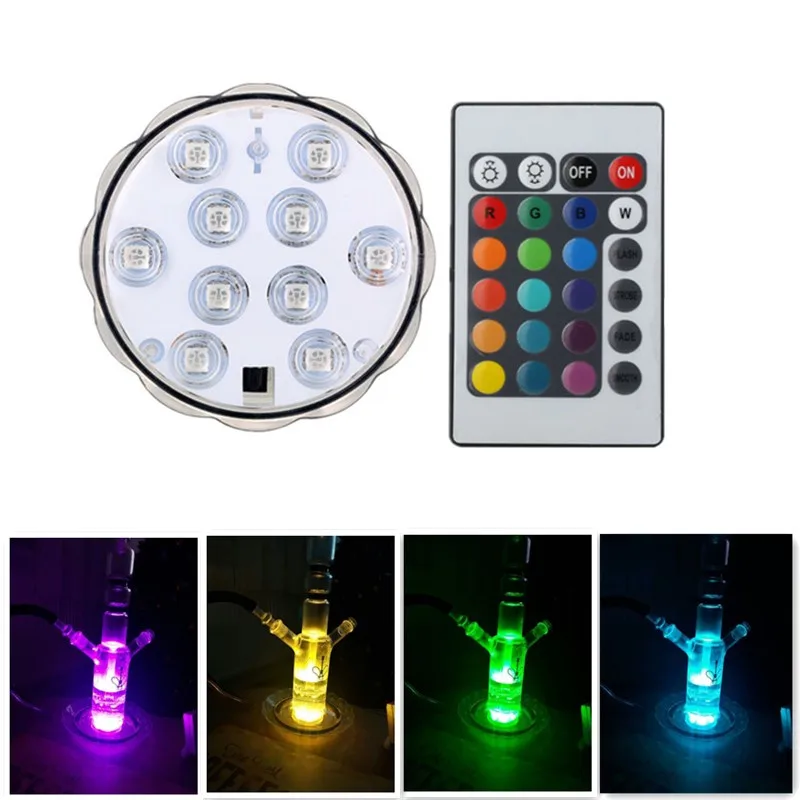 (1 Piece/Lot ) 10 RGB Light Light Stand Base Display for Shisha Hookah/ Party Wedding Supplies LED Lantern Light