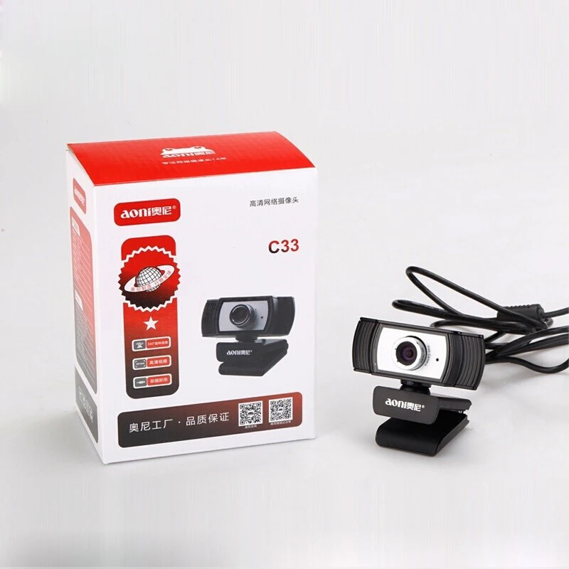 Aoni C33 USB веб-камера 1080p HD с микрофоном автоматическая поддержка красоты компьютерный Настольный флеш-карта для ноутбука камера