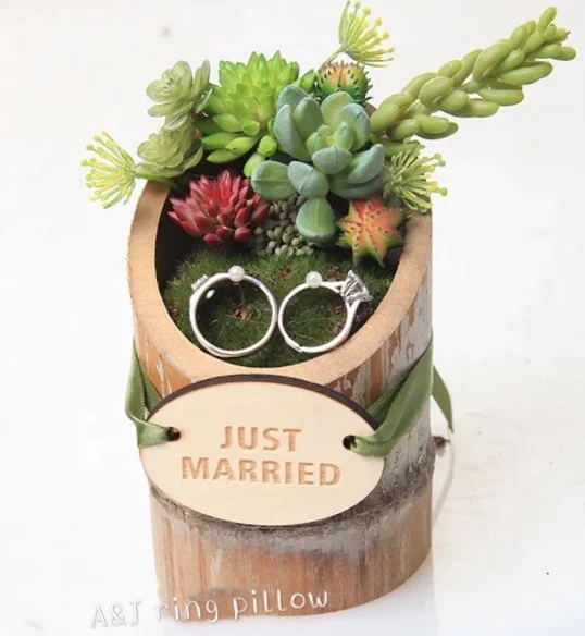 Ring holder C 1 шт Новое креативное уникальное пользовательское имя кольцо в форме гнезда держатель Персонализированные Свадебные предложения обручальное украшение кольцо Подушка - Цвет: Ring holder C