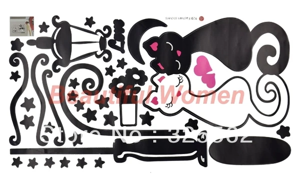 Горячая мультфильм милый кот улица светового потока стены декор для дома /