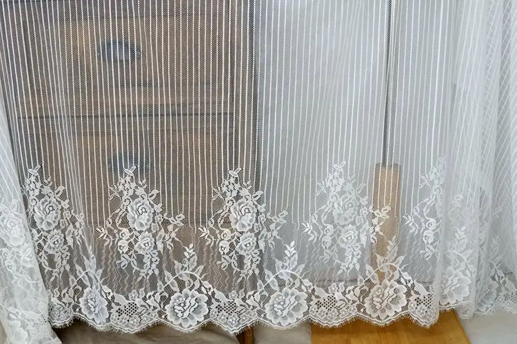 Высокое качество экспорт вертикальные ресницы кружевная ткань DIY юбка платье аксессуары вертикальная полоса кружевная ткань
