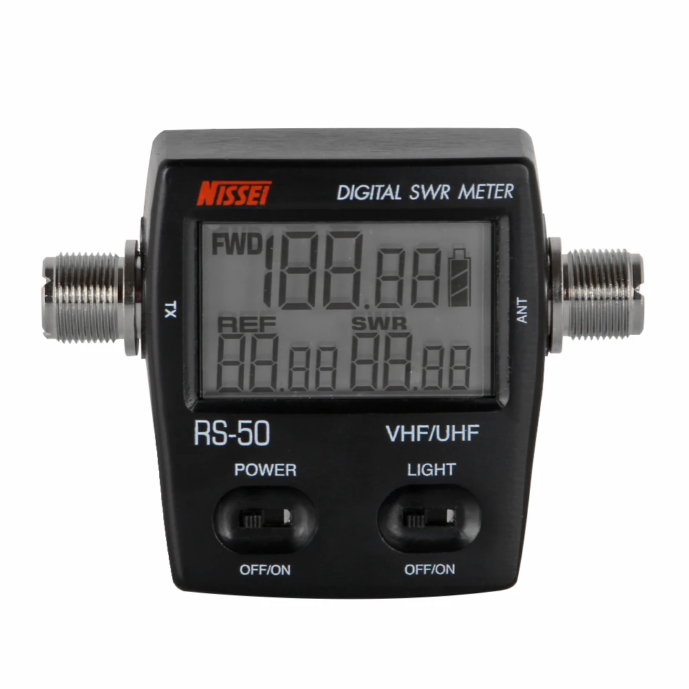 RS-50 цифровой SWR/Ватт метр NISSEI 125-525 МГц UHF/VHF M Разъем для TYT Kenwood Baofeng светодиодный