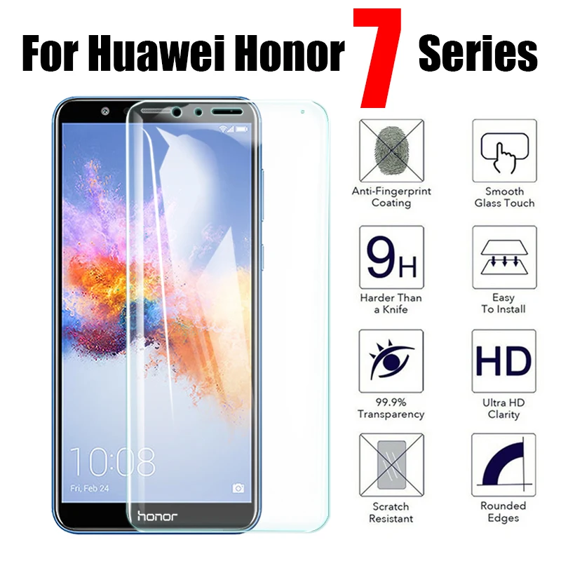 Для Huawei Honor 7 7a 7c 7i 7x pro Защитная пленка для экрана из стекла закаленное стекло huavei