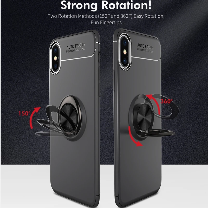 Роскошный чехол для Motorola Moto G7 Play Cover кольцевой магнитный держатель мягкий матовый силикон для Motorola G7 power для MOTO G7 Plus Case
