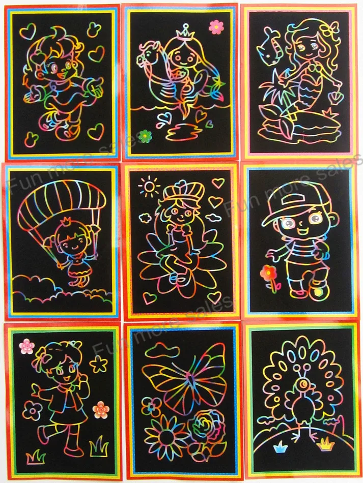 1 шт. детская бумага для рисования 127x171 мм|magic scratch|magic scratch paperscraping painting |