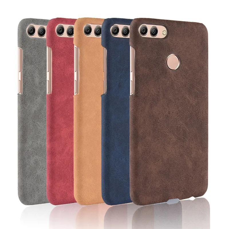 For Huawei Y9 2018 Case PU Leather Hard Plastic Back Cover Phone Y 9 FLA-LX1 |