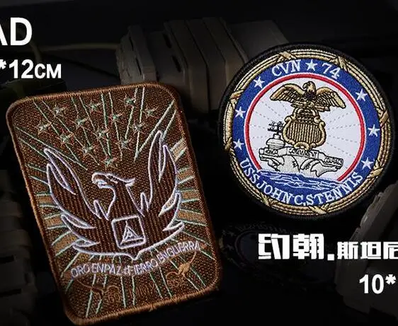 TAD патч Вышивка USS JOHN C. STENNIS крюк тактический ткань Военная Боевая нарукавная