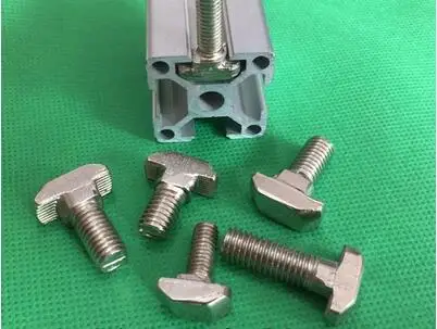 50 шт./лот M5 * 25 головка молотка T болт алюминиевый винт 2020 профиль CNC гайки DIY части