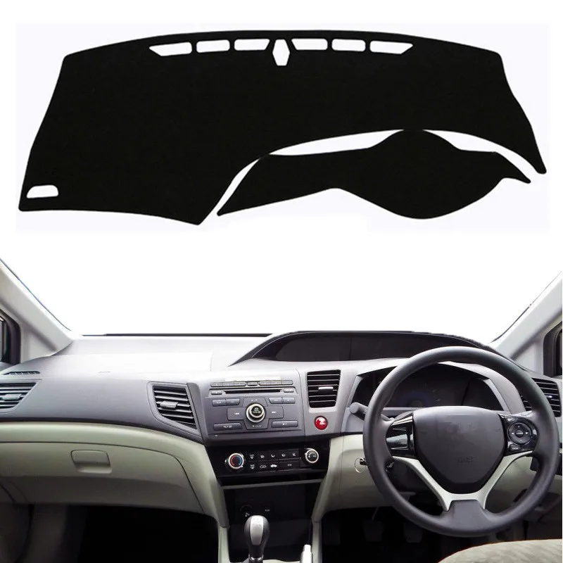 

For Honda Civic 9th 2012 2013 2014 2015 Dashboard Cover Mat Pad Dashmat Dash Sun Shade Instrument Carpet Car Styling Accessories