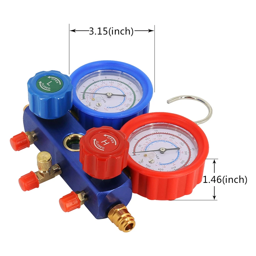 Авто AC автомобиль кондиционер R134A R404A R22 R410A манометр для хладагента тестер утечки