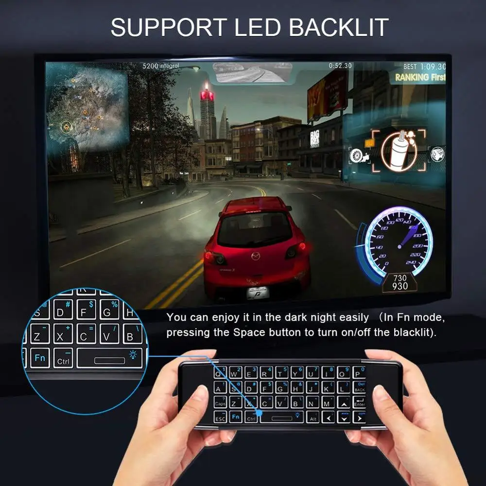 ILebygo H6 мини беспроводная клавиатура 2 4 ГГц Fly Air mouse IR Learning пульт дистанционного