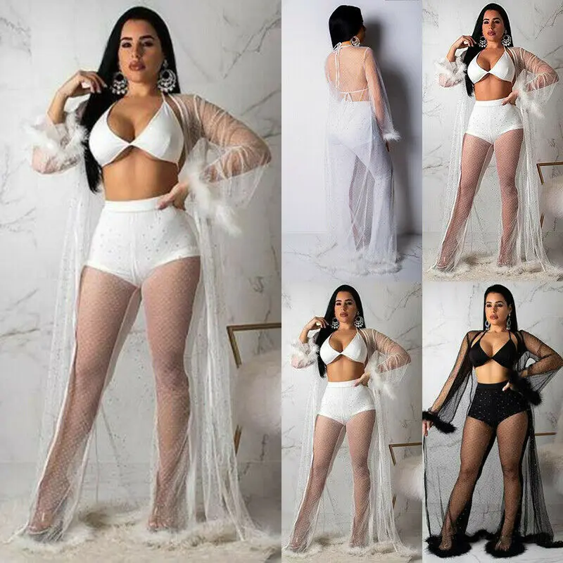 

2019 new Women Bling sequins Cover Up Swimming Dress Beachwear Bathing Suit Summer Lace Crochet Bikini Swimwear Beach Dress