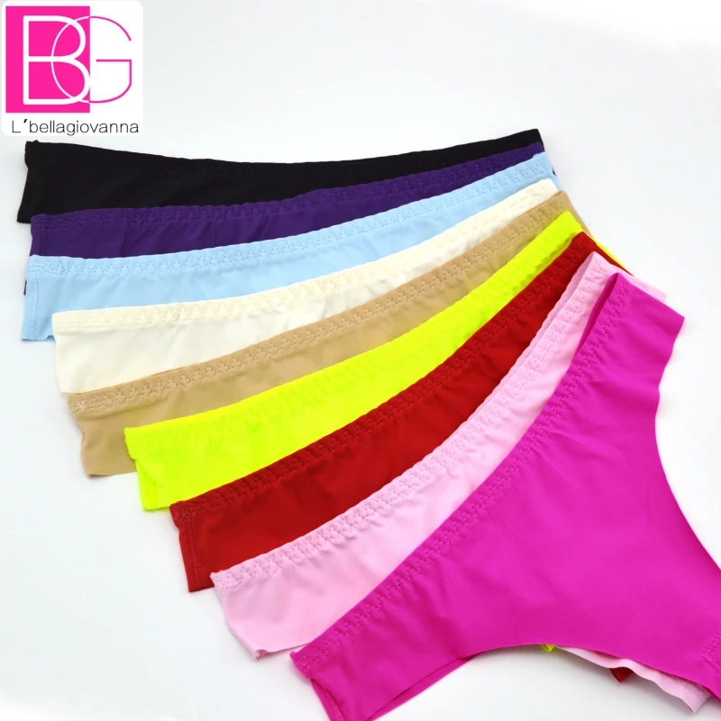 5 шт./лот Для женщин Фитнес T стринги Ice Шелковый Невидимый упражнения Нижнее Бельё