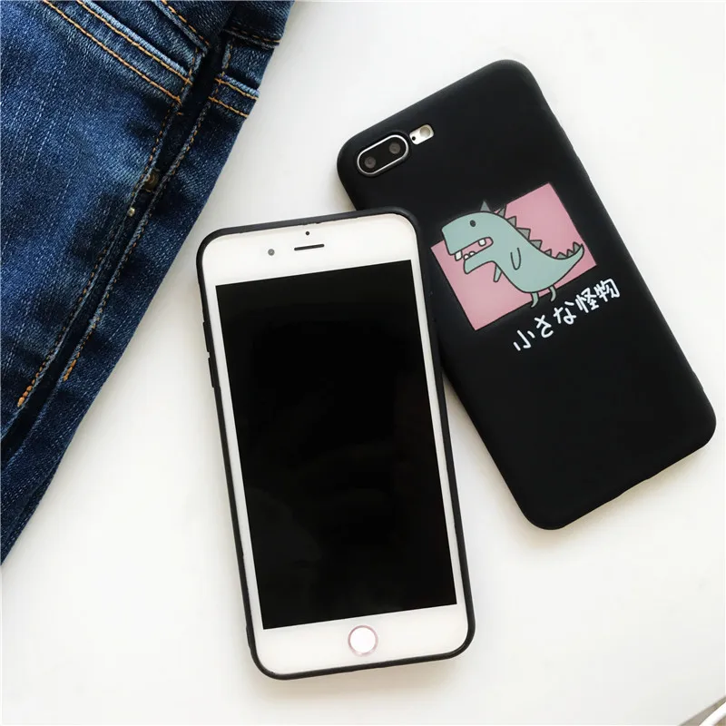 GlamPhoneCase Graffiti Dinosaur Cat Phone Case for iPhone X 8 8PLUS Soft Tpu Back Cover Apple iphone 6 6plus 6S 6Splus |