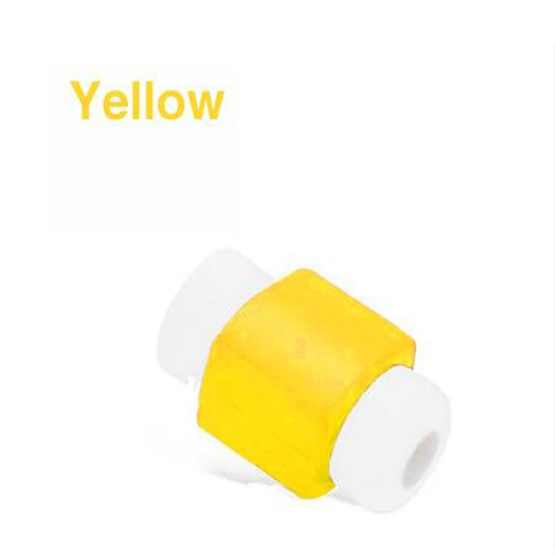 Yellow Dehyaton 10 шт./партия милый кабель Защита для наушников для iPhone Sansung htc USB Красочный зарядный кабель для передачи данных крышка протетора де Кабо - Цвет: Yellow