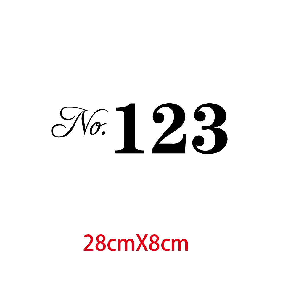 New Arrival Custom Number Doorplate Door Family Personalized Vinyl Sticker For Home Decor House Decoration Decals Modern | Дом и сад
