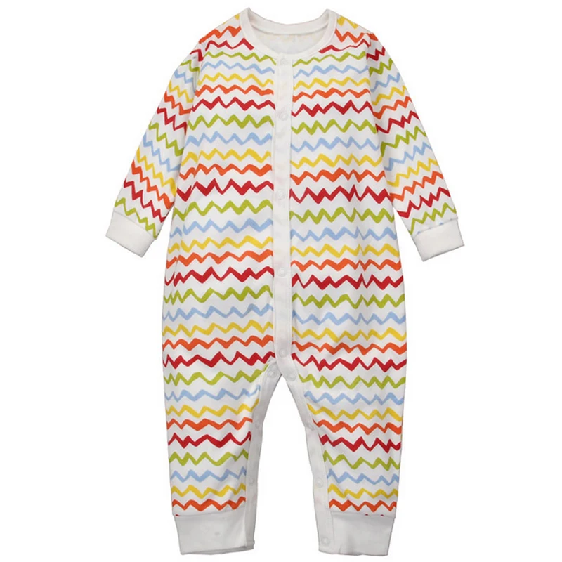 

y360 new long-sleeved cotton cardigan foot Romper climbing clothes baby Siamese clothes autumn color of the hand-painted series