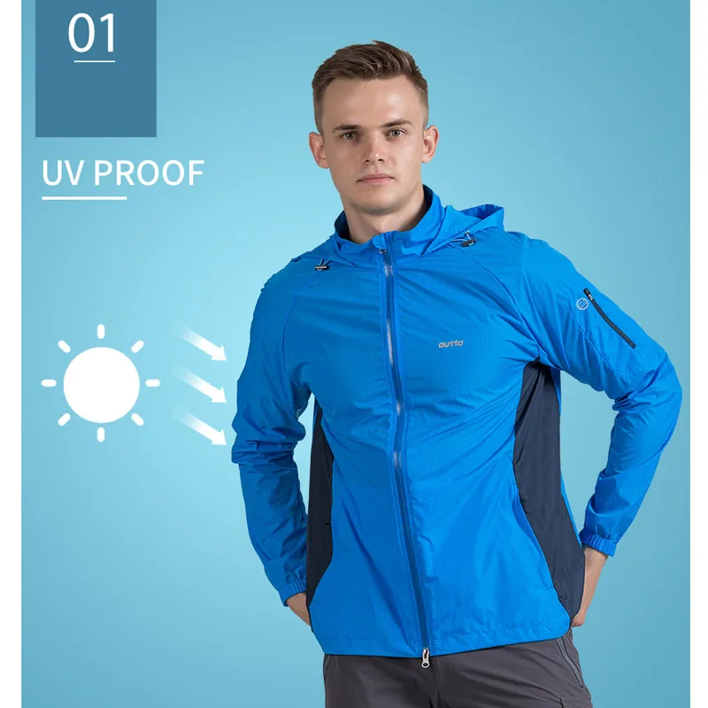 Мужские быстросохнущие кожаные куртки Outto спортивная одежда для активного