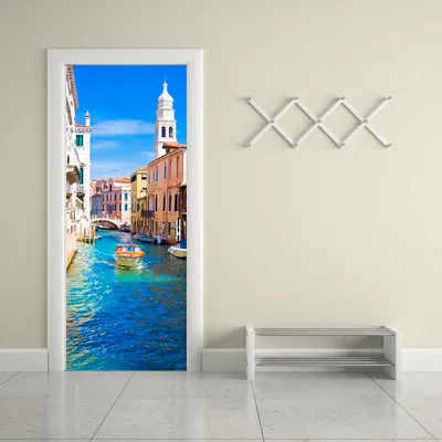 Door stickers DM028 3d наклейки на дверь, книжный шкаф для лестницы, городской пейзаж, Луна, обои для украшения двери, обновленная деревянная дверь, плакат, паста 200 см* 77 см - Цвет: Door stickers DM028