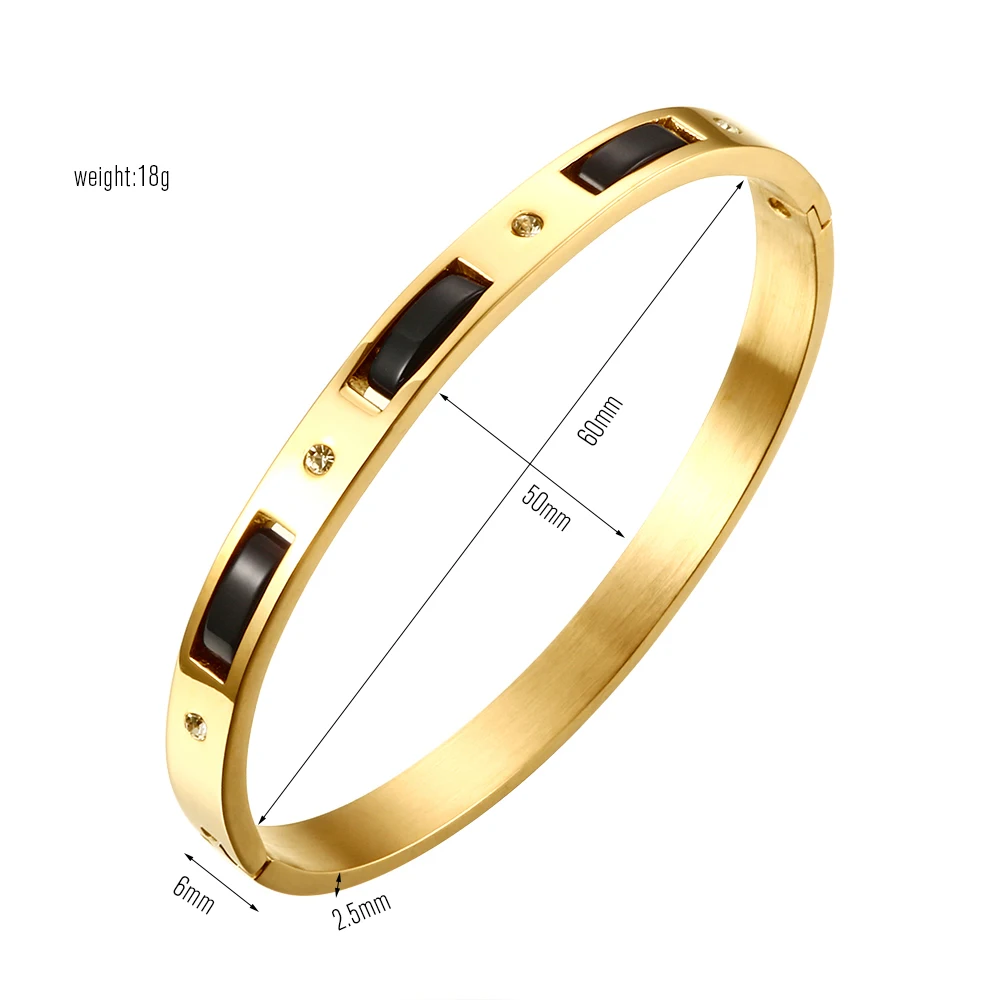 

316L Classic Stainless Steel Bracelets Bangles 9 Styles for Women Men Vintage CZ Steel Open Cuff Bangles Female Party Jewelry