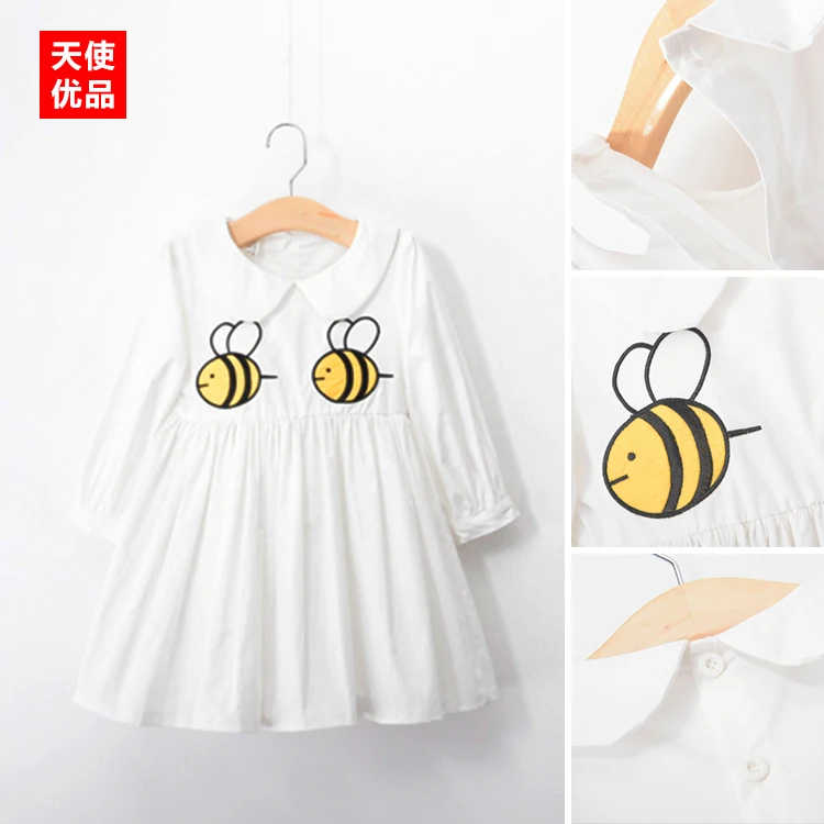 Платье для девочек 2017 весенняя одежда новая детская детские Флоря Вышивка кукла