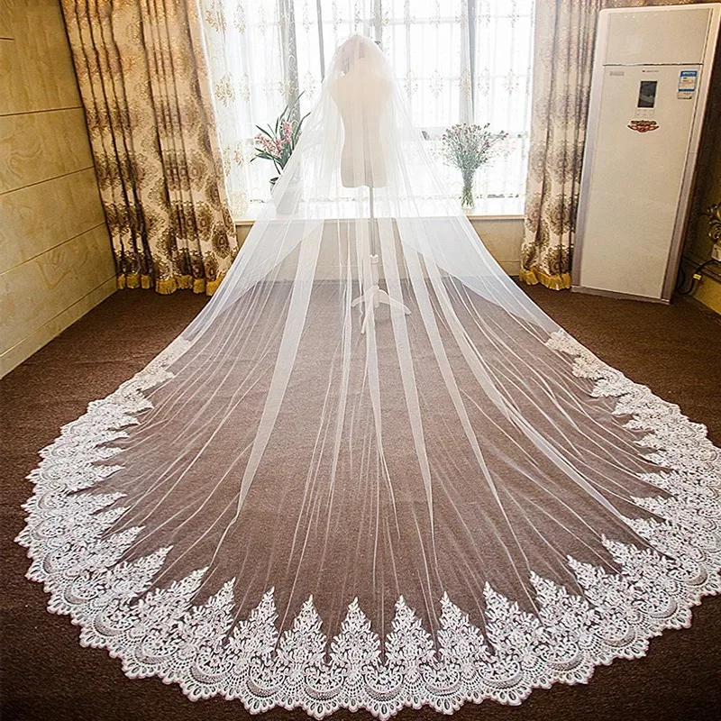 

in stock bridal veils lace edge wedding veils vintage bridal veil soft tulle two layer wedding veils cheap wedding veil new