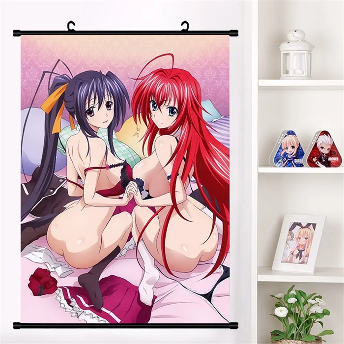 E Аниме старшеклассница DxD Азия Argento Himejima Akeno настенные свитки плакат мультфильм настенные подвесные плакаты коллекция домашнего декора - Цвет: E
