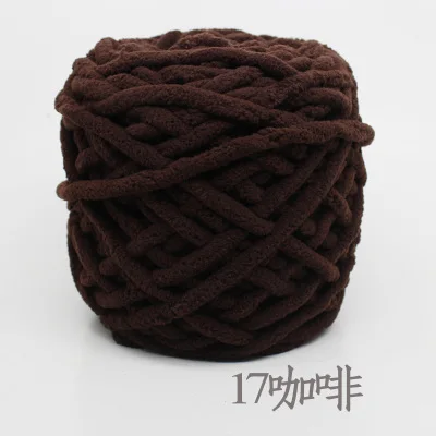 17 1 шт = 100 г thick cotton yarn Мягкая теплая толстая шерсть ледяная пряжа молочный хлопок линия грубой шерсти вязание крючком Пряжа ручной вязки пряжа для шарфа обувь свитер - Color: 17