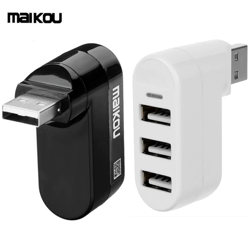 Maikou USB 2 0 HUB 180 градусов поворотный высокоскоростной 3 порта Адаптер Hub|USB-хабы| |