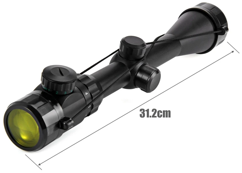 3 9x40 Тактический прицел с красным лазером двойной подсветкой Mil dot W/Rail Mount Pro