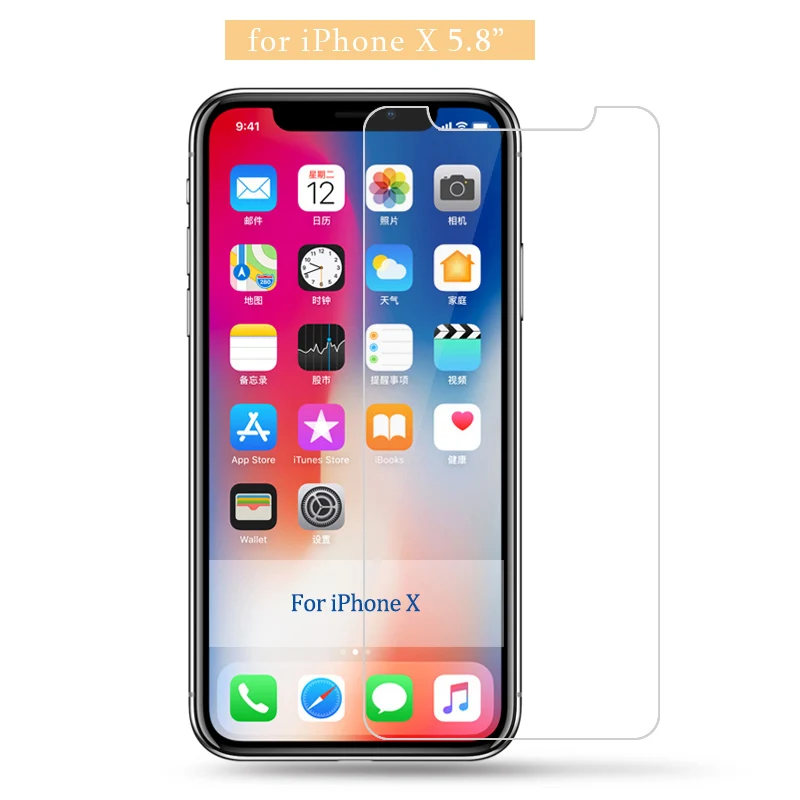 2 шт. 2.5D Закаленное стекло для iphone X 8 5 5S 5c SE 6 6s 7 plus XR XS MAX plus защита экрана Защитная пленка чехол