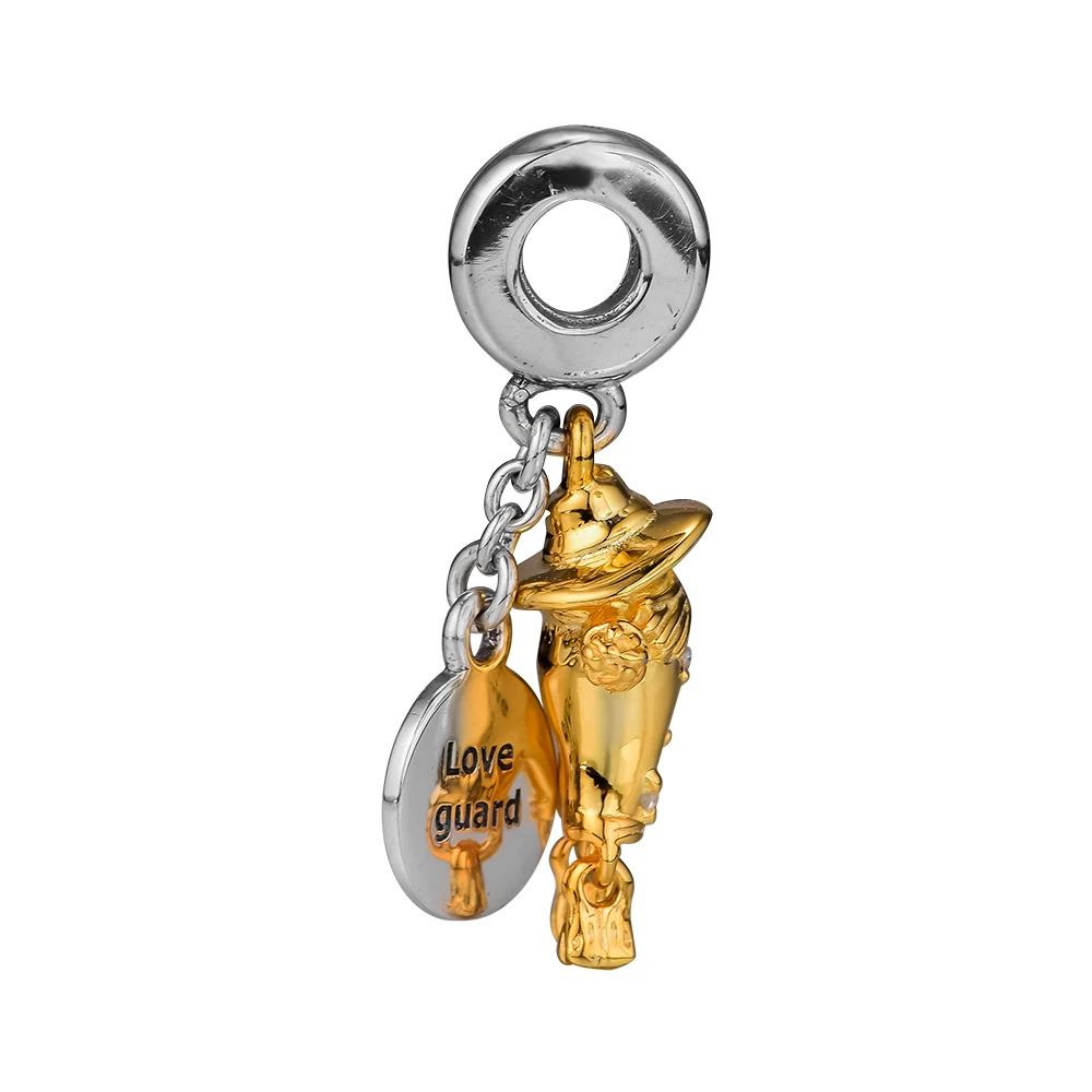 CKK Golden Scarecrow Guardian Charm Bead Fit Europe Bracelets charms Sterling silver 925 original Beads for jewelry making |