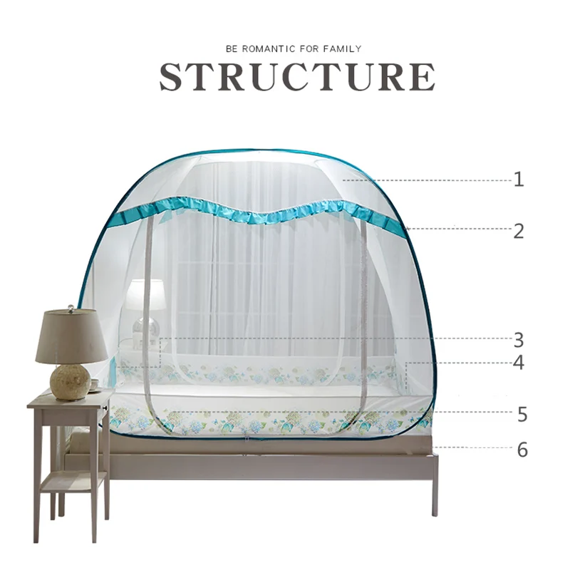 

Princess Style Lace Mosquito Net Folding Bed Curtain For Double Bed 4 Sizes Canopy Mesh Netting Kids Bed Tent For Travel Canopy