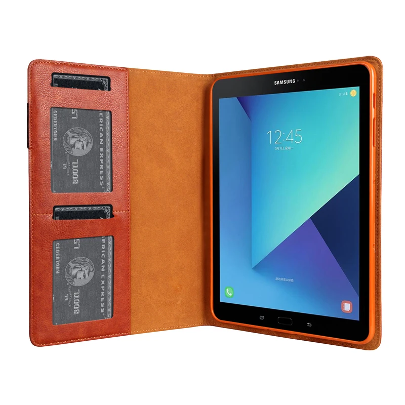 Чехол для samsung Galaxy Tab S3 9,7 T820 T825, чехол для планшета из искусственной кожи с Откидывающейся Крышкой и отделениями для карт, Магнитный чехол-кошелек s