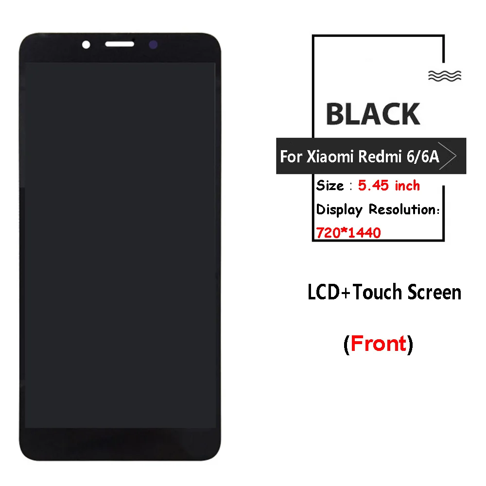 ЖК-дисплей и сенсорный экран в сборе для Xiaomi Redmi 6/6A черный/белый 6 6A ЖК-дигитайзер
