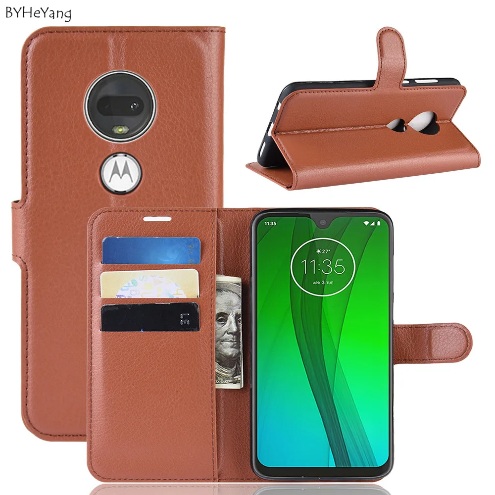 For Motorola Moto G7 Case Luxury Flip PU Leather Card Slots Wallet Stand ShockProof Cover fit Plus G7+ Book | Мобильные телефоны и