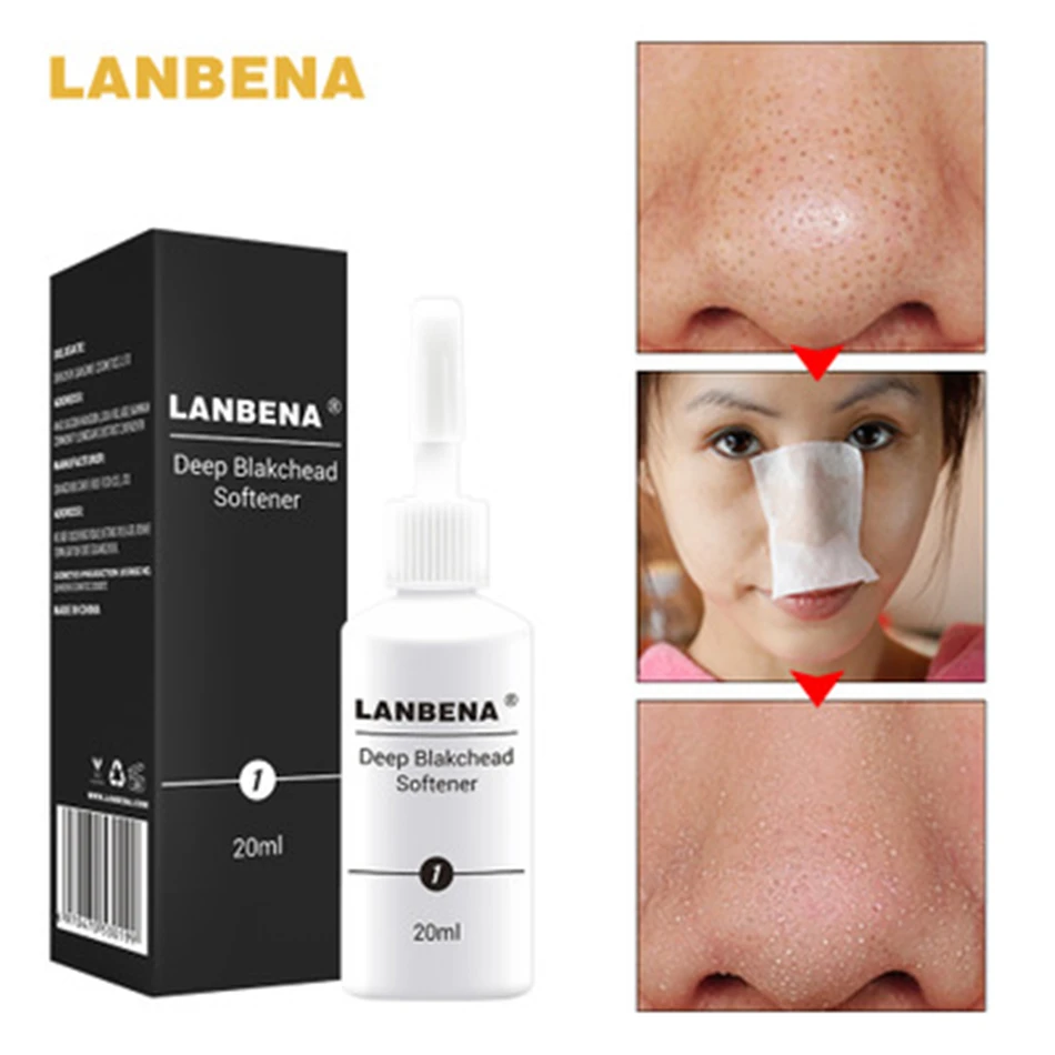 3 шт./компл. LANBENA средство для удаления черных точек маска носа сыворотка сужения