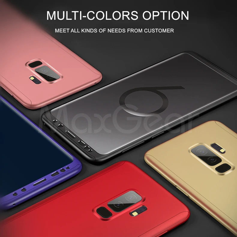 MaxGear 360 Полный чехол противоударный для телефона Samsung S20 Ultra S9 S8 Plus защитный S6 S7 Edge