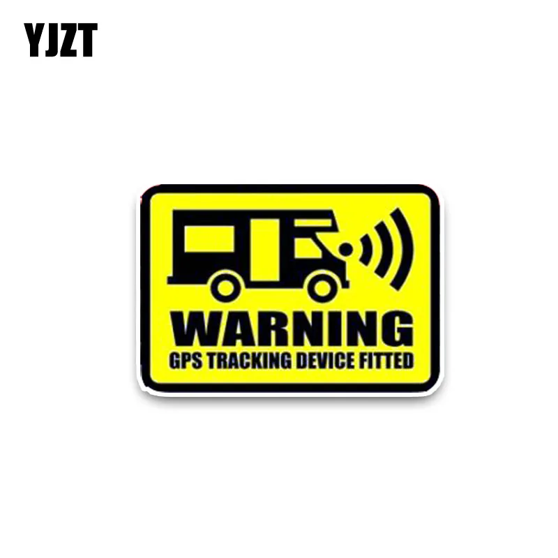 YJZT 11*7 8 см внимание наклейки GPS предупреждающее устройство слежения