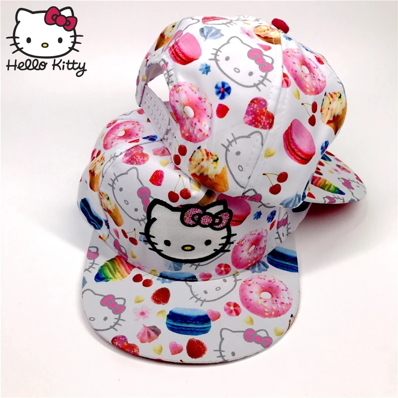 Hello kitty, Детские кепки, спортивные бейсболки, 1 шт., бейсболки, Детские бейсболки для улицы, для девочек, солнцезащитные козырьки, кепки Harajuku для женщин