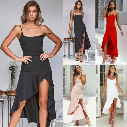 Летнее женское длинное повседневное пляжное платье макси без рукавов