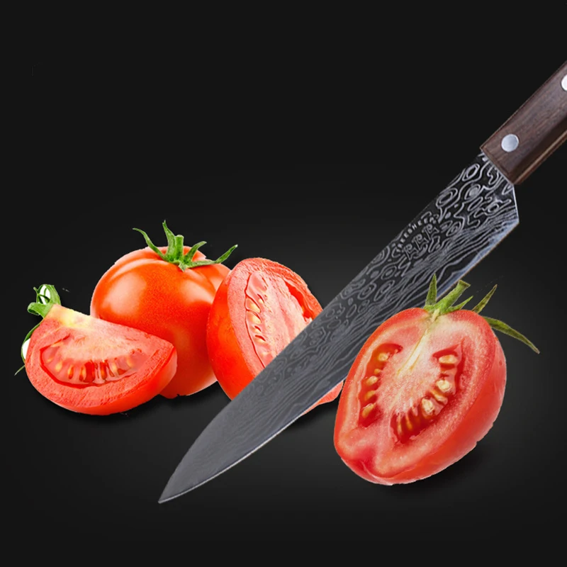 FHEAL кухонный нож шеф повара ножи 8 9 10 дюймов 3Cr13 высокоуглеродистая Нержавеющая