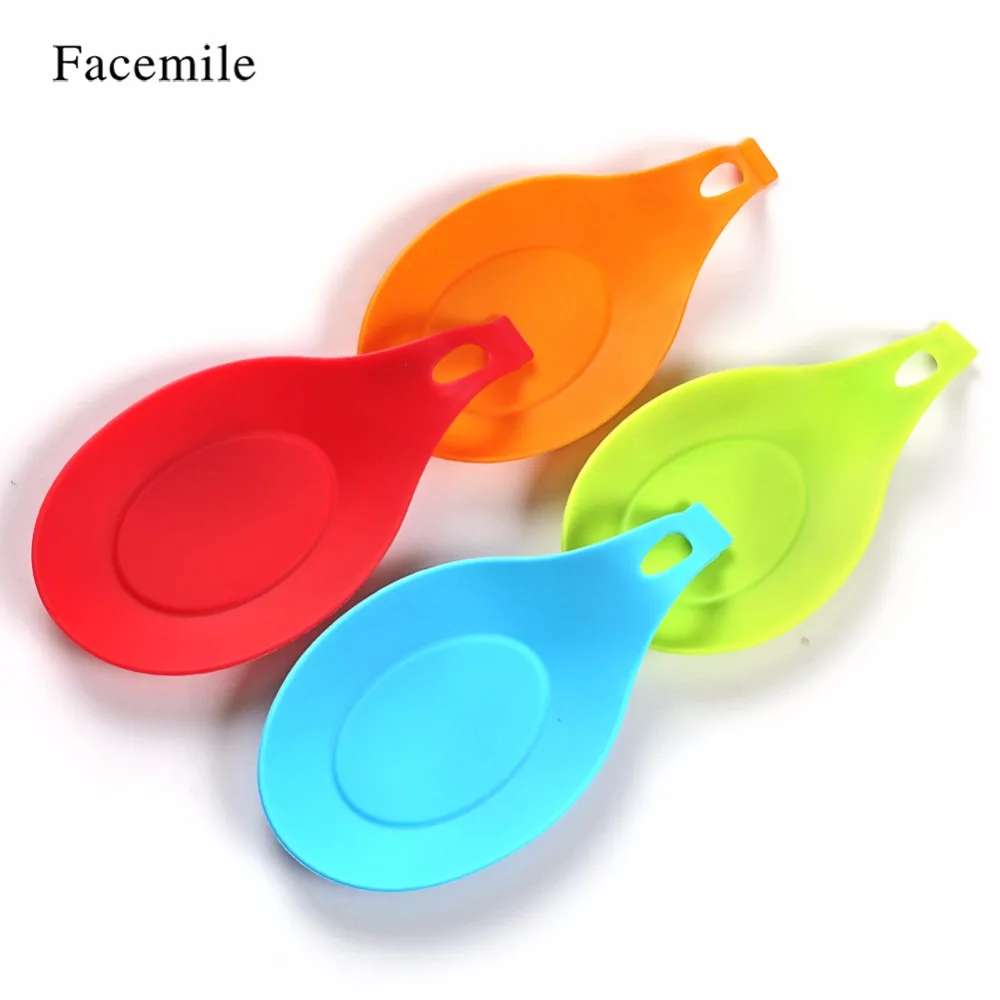 Facemile 1 шт. кухонная утварь силиконовая изоляция ложка подставка держатель Жаростойкие салфетки антипригарный силиконовый коврик для приготовления пищи