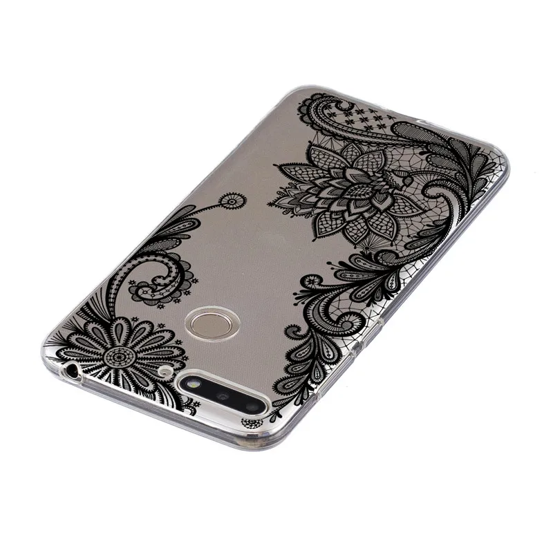 Чехол для Coque Huawei P20 Lite P30 Pro Mate 20 Lite Honor 10 7A 7C Pro P Smart Y6 Чехлы цветок Мягкий силиконовый чехол